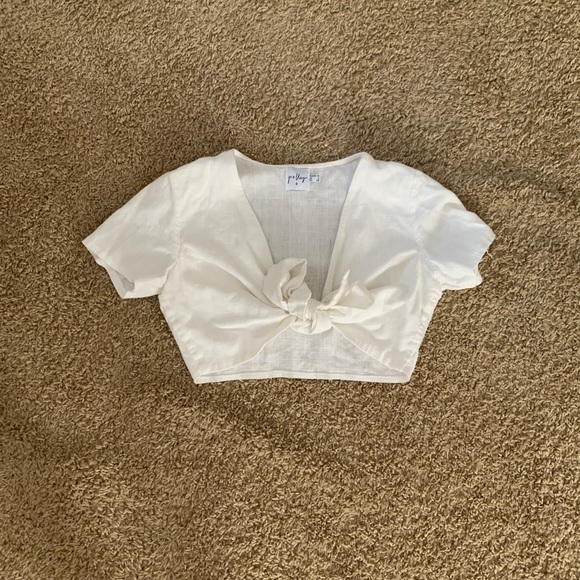 Princess Polly White tie front top - Picture 2 of 3